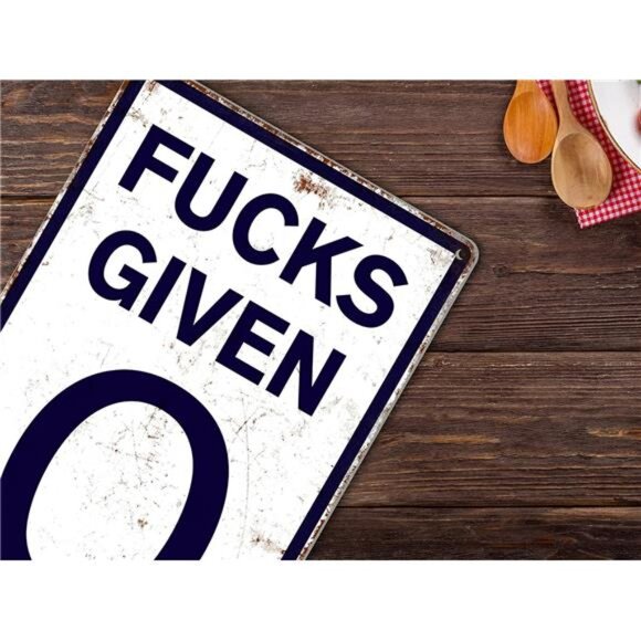 Funny 0 Given Vintage Metal Tin Signs Parody Speed Limit Sign Funny Garage Man - Picture 6 of 8